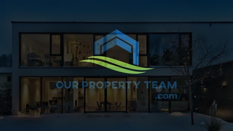 OurPropertyTeam.com logo with building in the background