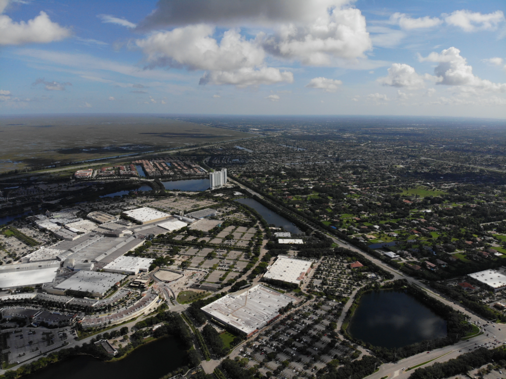 Sunrise florida aerial