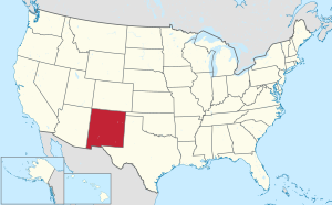 United Sates map, with New Mexico highlighted