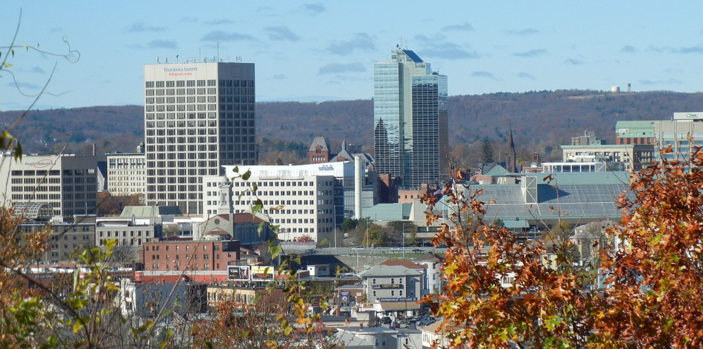 downtown Worcester skyline