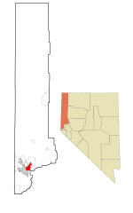 map of Nevada with Sparks highlighted